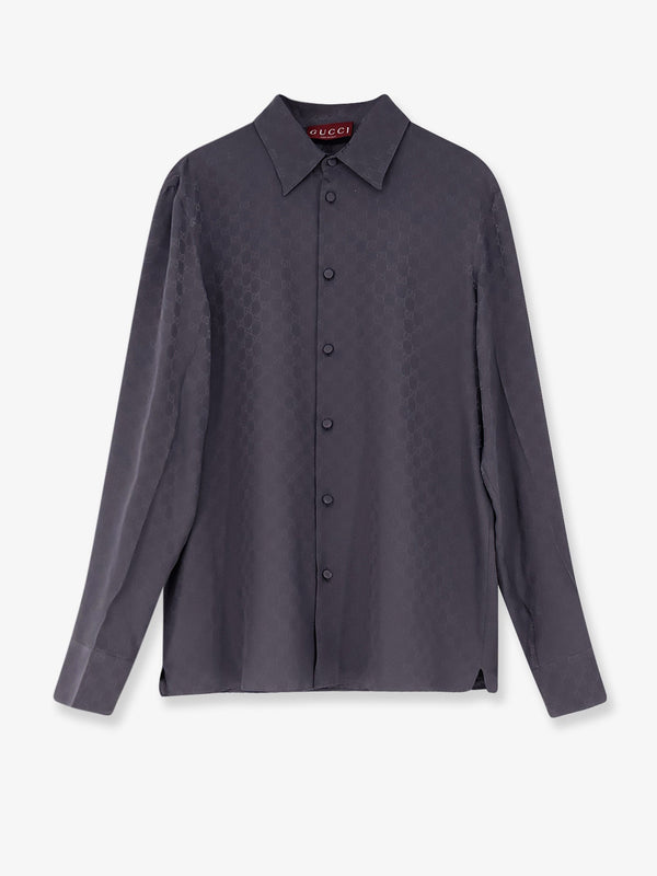 Gucci Gg Jacquard Silk Shirt