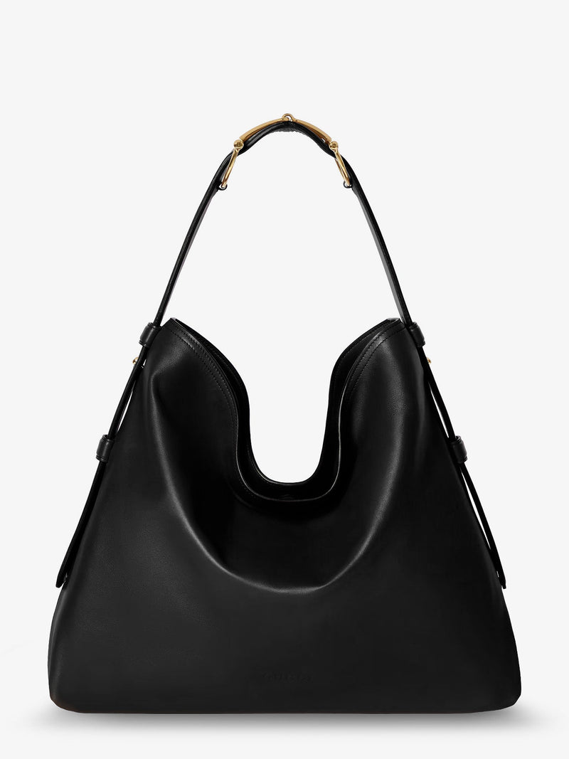 Gucci Gucci Beatrix Large Leather Shoulder Bag Black - World Class Fashion