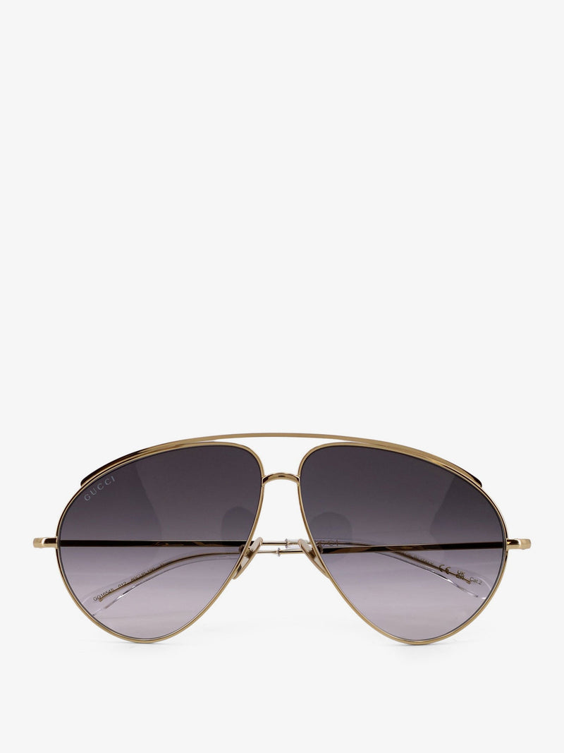 Gucci Gucci Gafas de sol de metal doradas para hombre - World Class Fashion