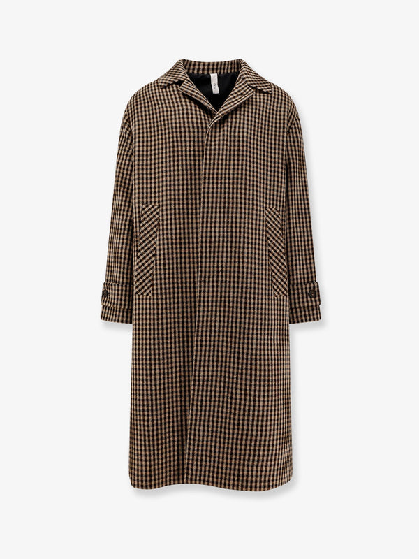 Hevo Baia Del Monaco Madras Wool Blend Coat