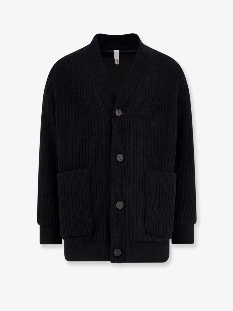 Hevo Abrigo Hevo Cimino de lana virgen negro - World Class Fashion