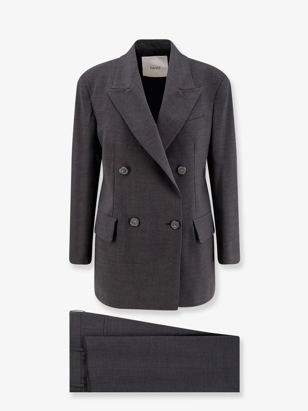 Hevo Rocchetta Double-Breasted Wool Blend Suit