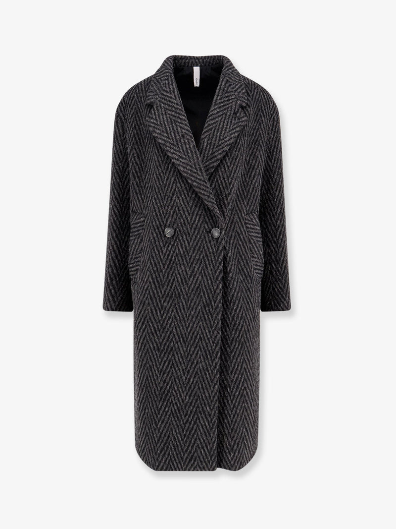 Hevo Hevo Santa Cesarea Wool Blend Coat Grey - World Class Fashion