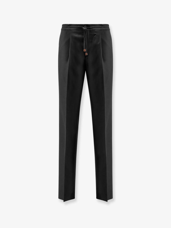 Incotex Virgin Wool Trousers With Drawstring