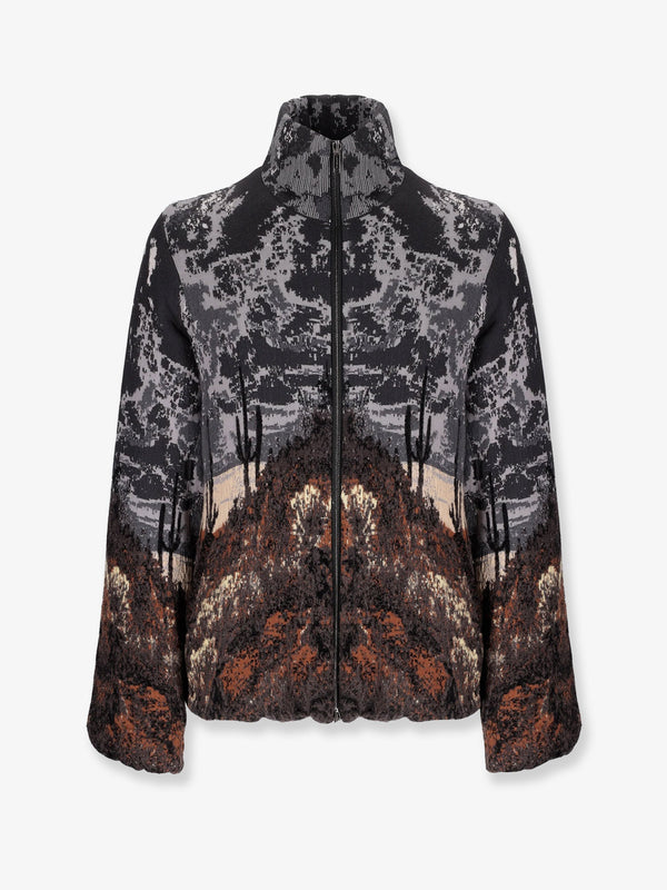 Laneus Knitted Cotton And Wool Jacket