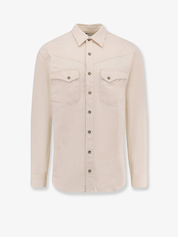 Lardini White Denim Shirt