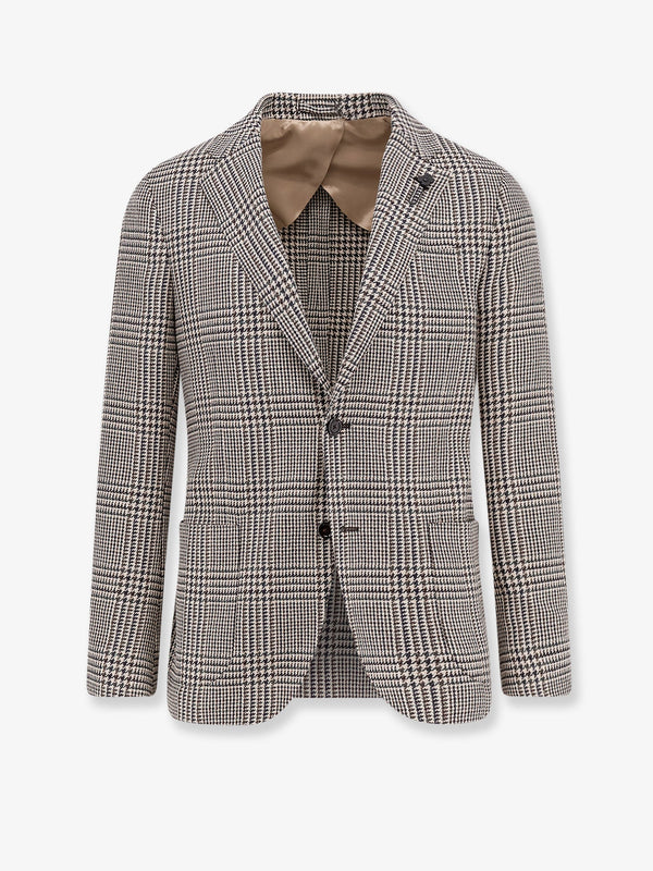 Lardini Madras Wool Blend Blazer