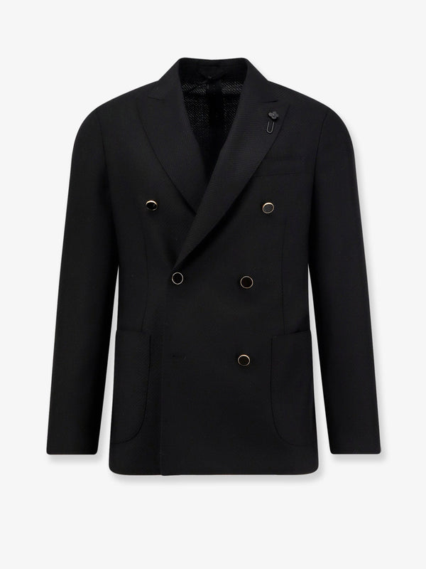 Lardini Roma Double-Breasted Wool Blazer