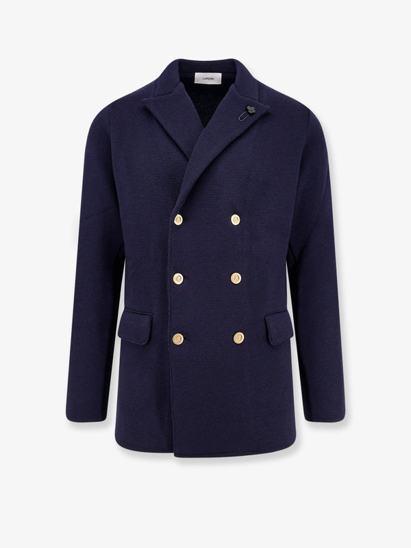 Lardini Knitted Blazer With Iconic Brooch
