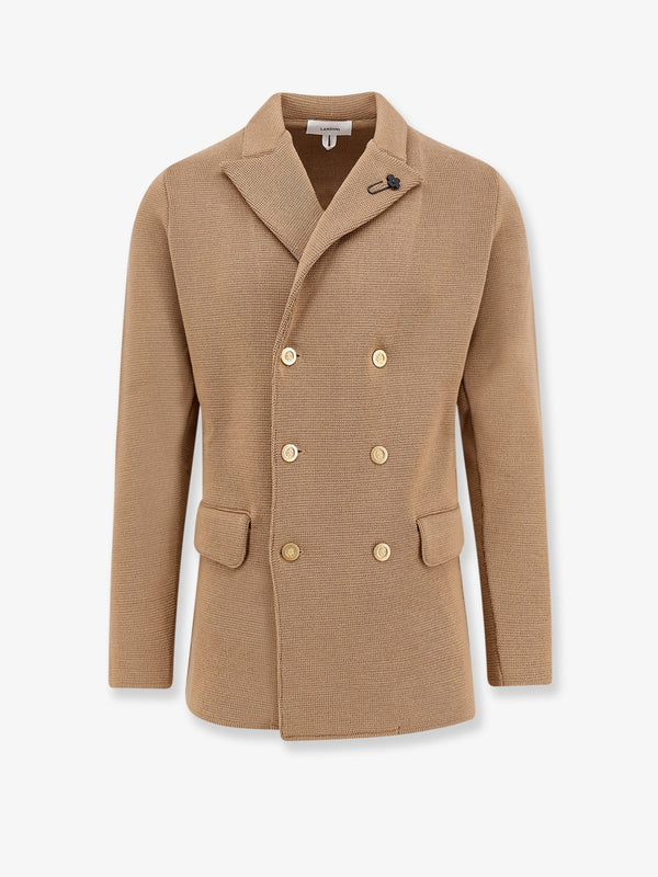 Lardini Knitted Blazer With Iconic Brooch
