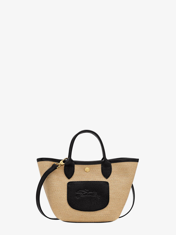 Longchamp Paris Le Panet Pliage Raffia And Leather Crossbody Bag