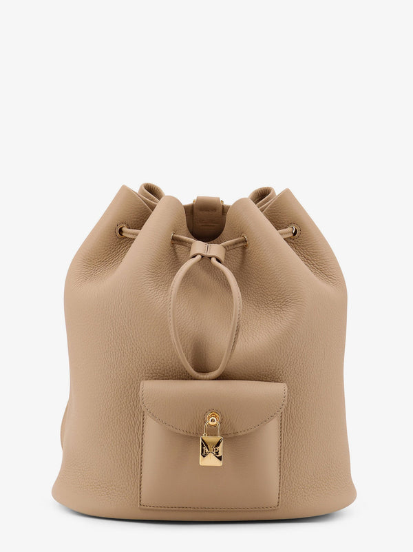 Loro Piana Extra Drawstring L27 Leather Backpack