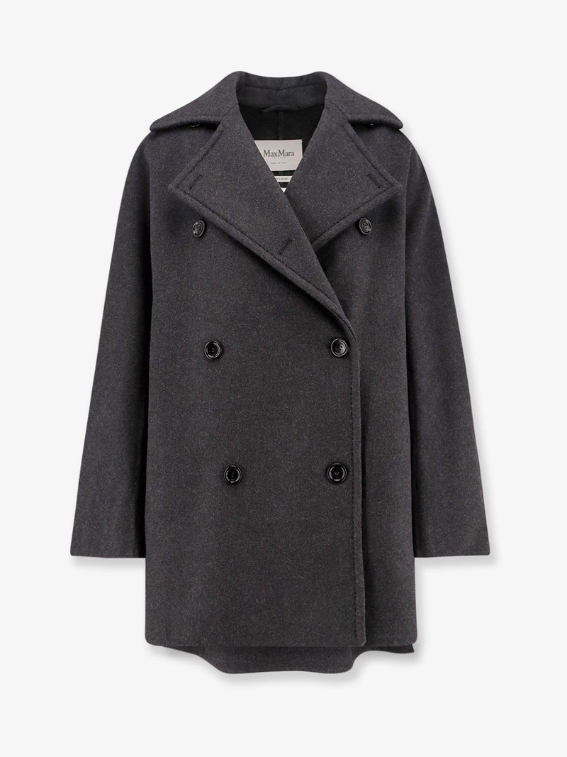 Max Mara Abrigo extragrande de lana y cachemira Max Mara Asturie1234, gris - World Class Fashion