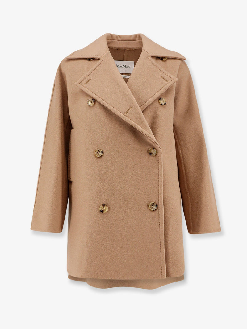 Max Mara Abrigo de lana y cachemira oversize Max Mara Asturie1234 beige - World Class Fashion