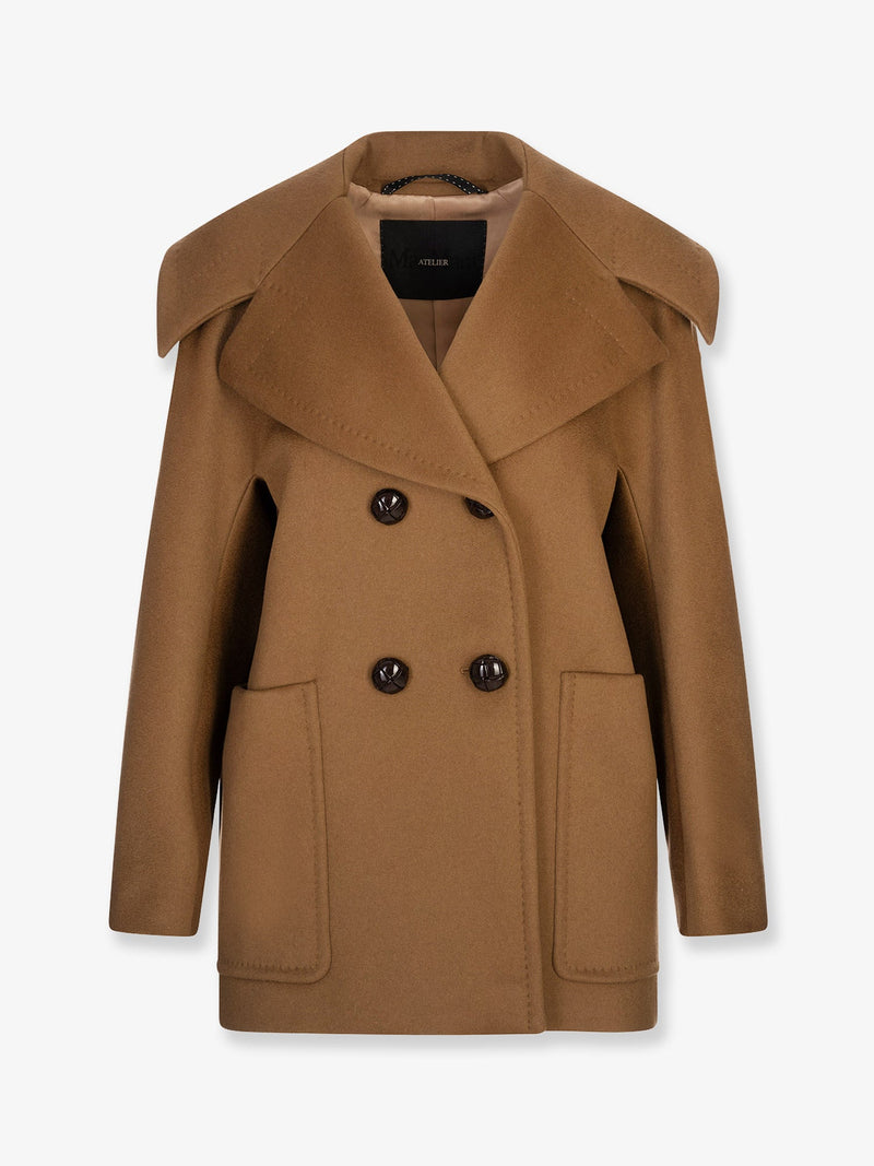 Max Mara Abrigo de cachemir marrón cruzado Max Mara Mario - World Class Fashion