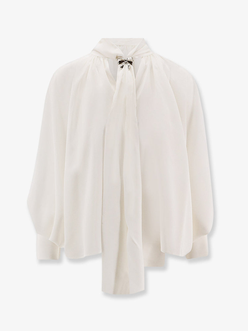 Max Mara Max Mara Leonida Silk Shirt White - World Class Fashion