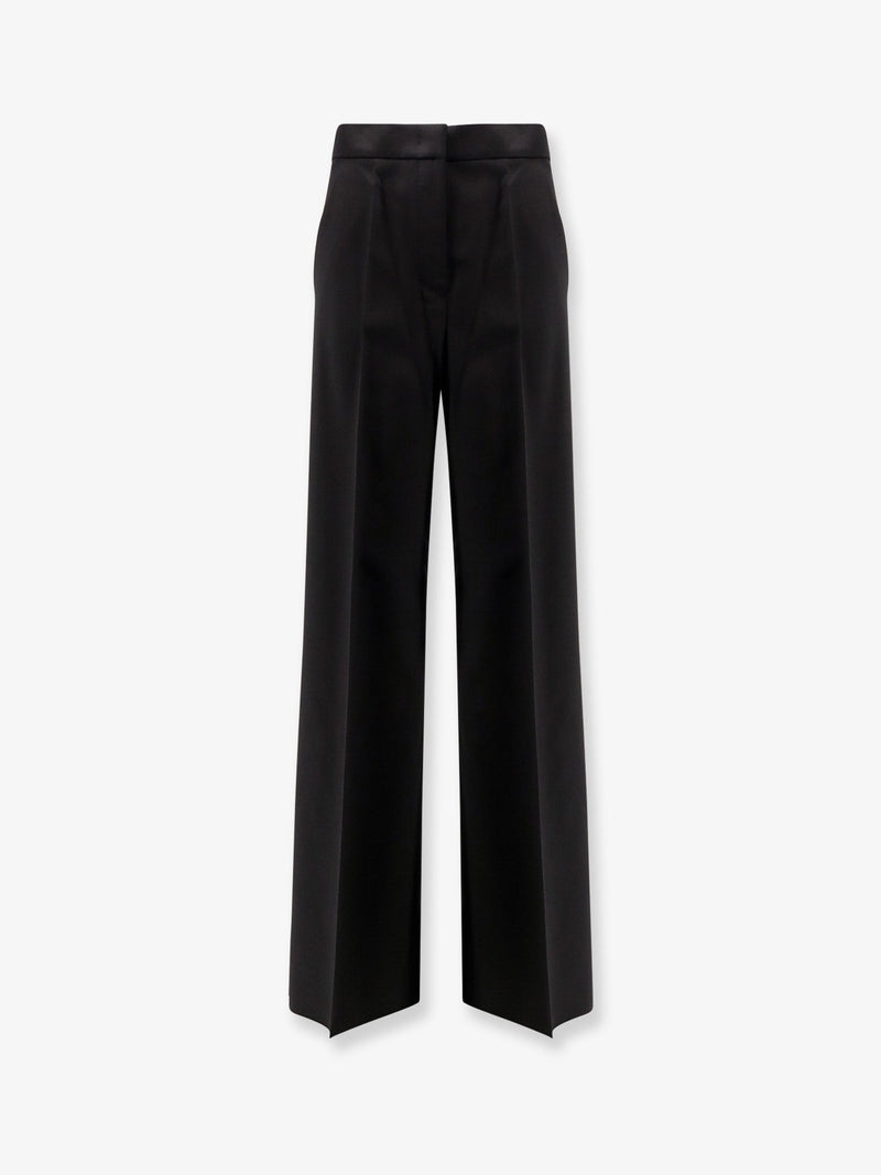 Max Mara Max Mara Fernet Virgin Wool Trousers Black - World Class Fashion
