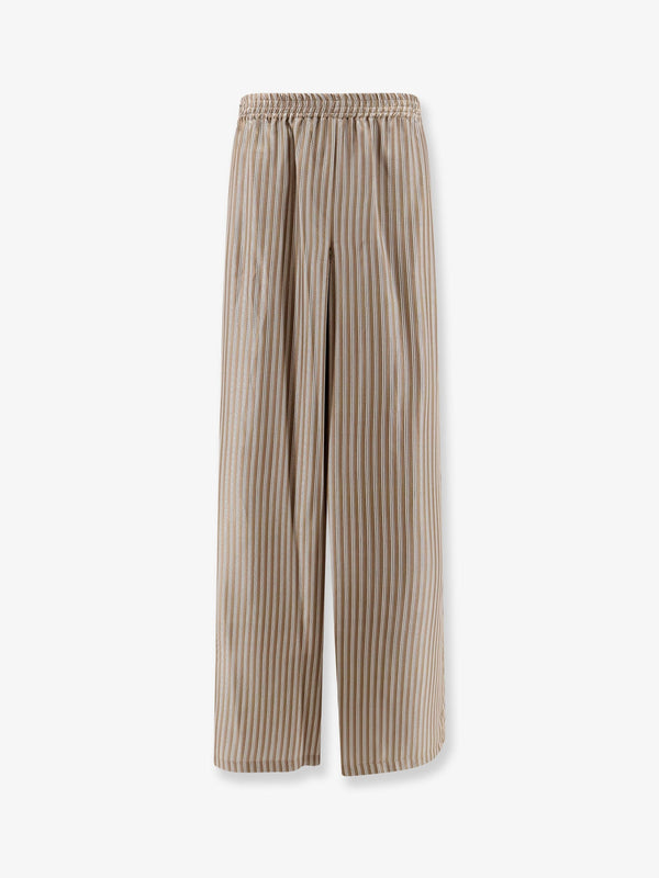 Max Mara Ladino Striped Silk Trousers