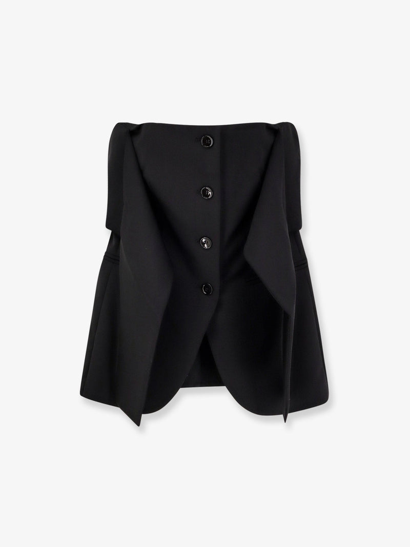 Max Mara Max Mara Veruska Virgin Wool Top Black - World Class Fashion