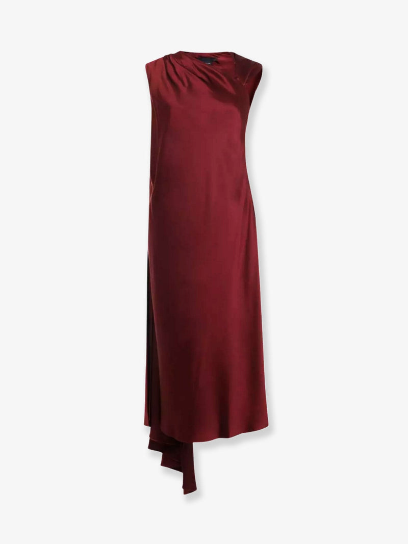 Max Mara Max Mara Edolo Silk Dress Red - World Class Fashion