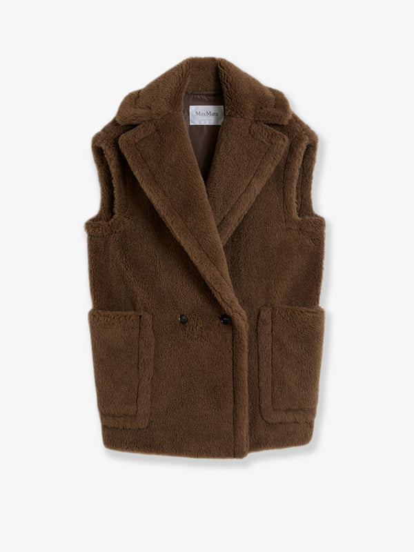 Max Mara Bormida Alpaca And Wool Sleeveless Coat