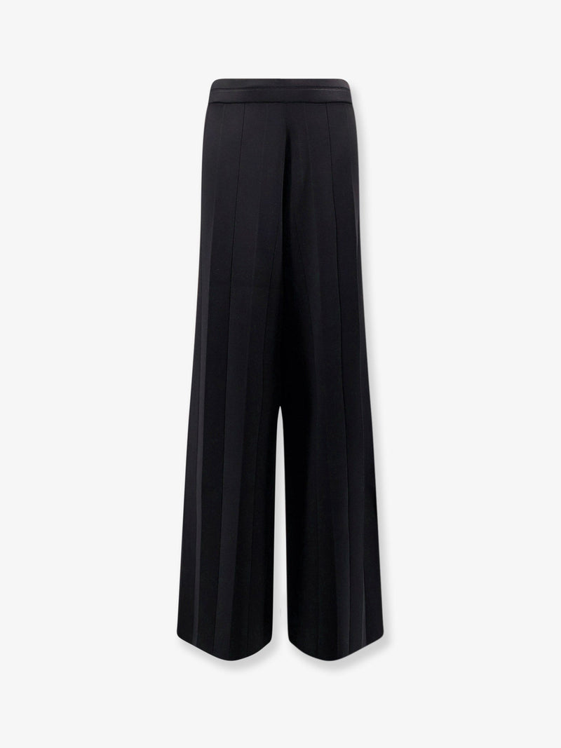 Max Mara Pantalones Max Mara de mezcla de viscosa y lana de llama negros - World Class Fashion