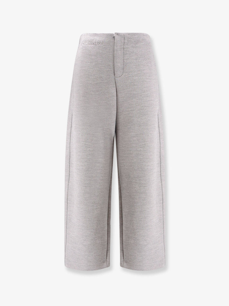 Max Mara Pantalones de lana y algodón Max Mara Ebrien de color gris - World Class Fashion