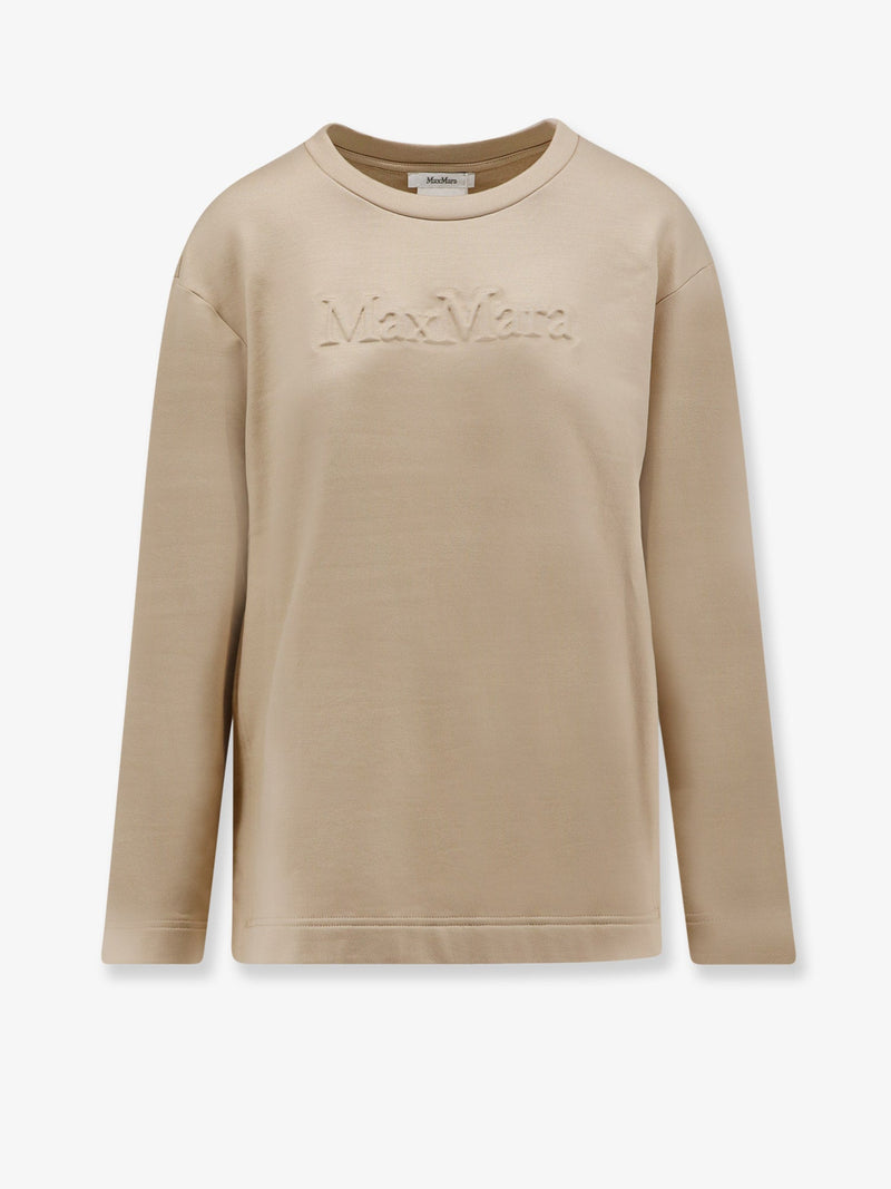 Max Mara Max Mara Berma Silk Cotton Sweatshirt Beige - World Class Fashion