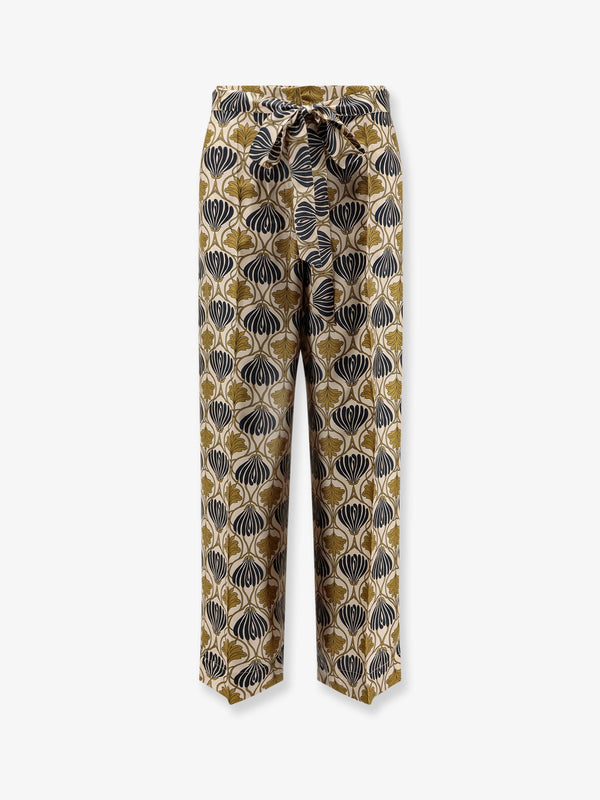 Max Mara Timec Multicolor Silk Trousers