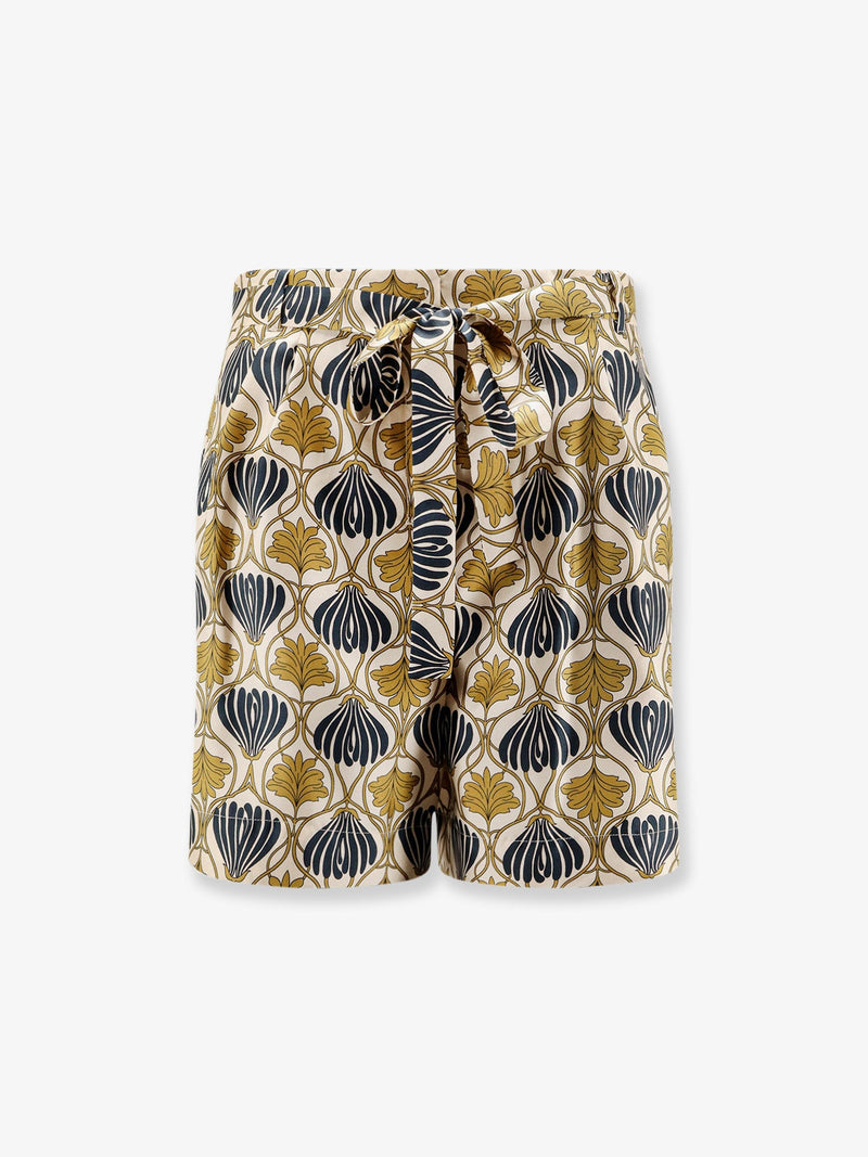 Max Mara Max Mara Shorts de Seda Metello Multicolor - World Class Fashion