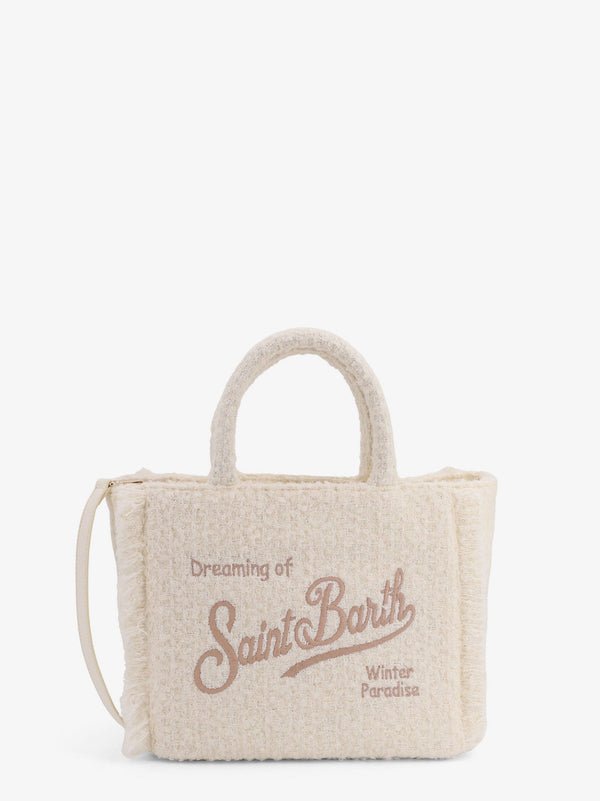 Mc2 Saint Barth Borsa A Tracolla Colette Tweed In Misto Lana