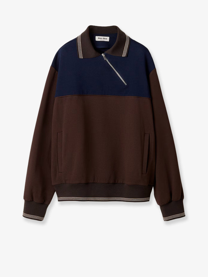 Miu Miu Miu Miu Viscose Sweatshirt Brown Women - World Class Fashion