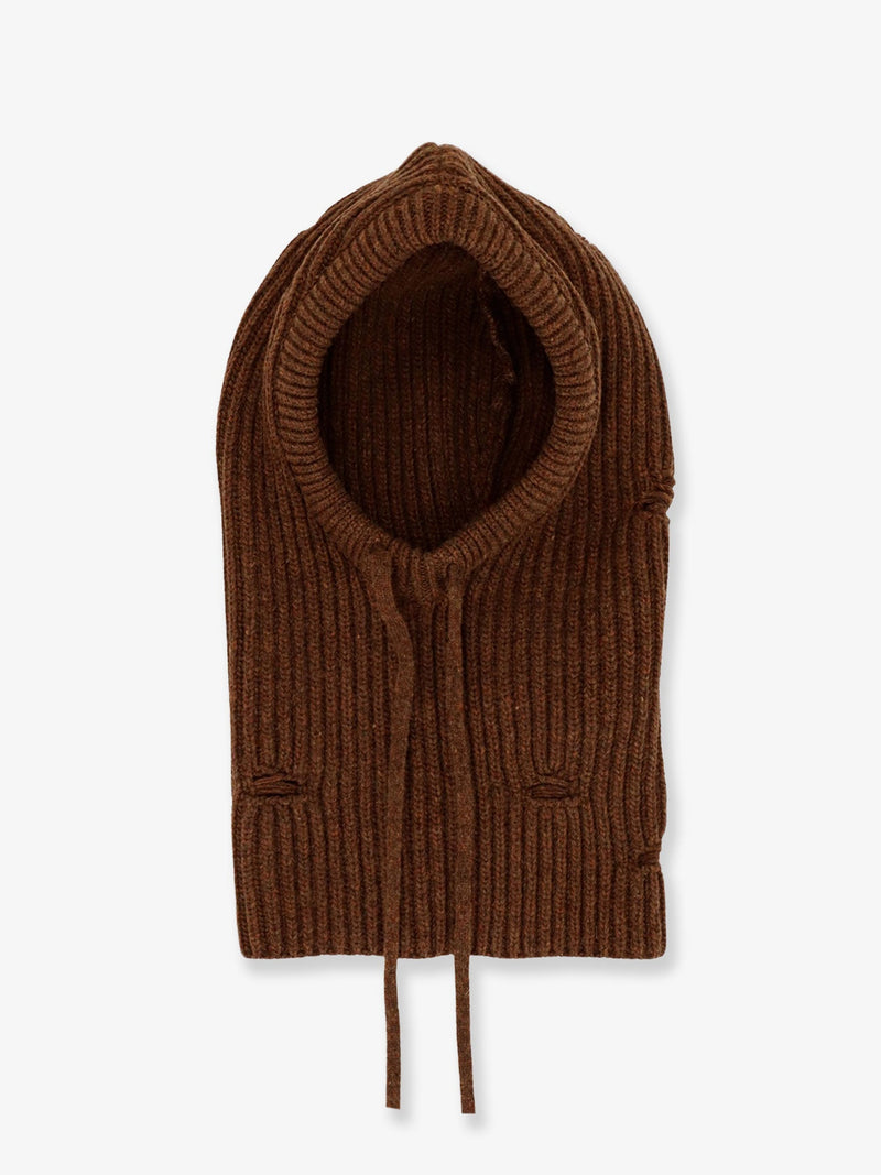 MM6 Maison Margiela MM6 Maison Margiela Wool Blend Balaclava Brown - World Class Fashion