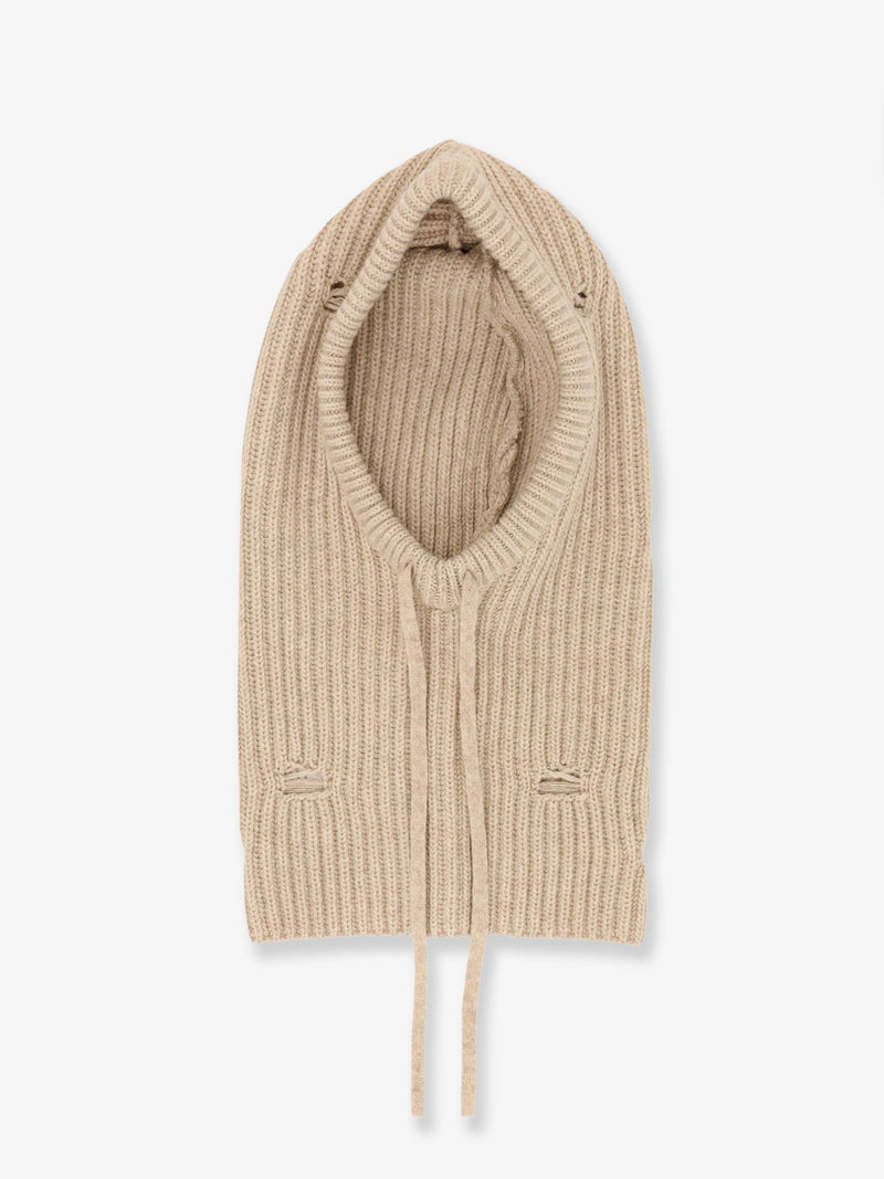 MM6 Maison Margiela MM6 Maison Margiela Wool Blend Balaclava Beige - World Class Fashion