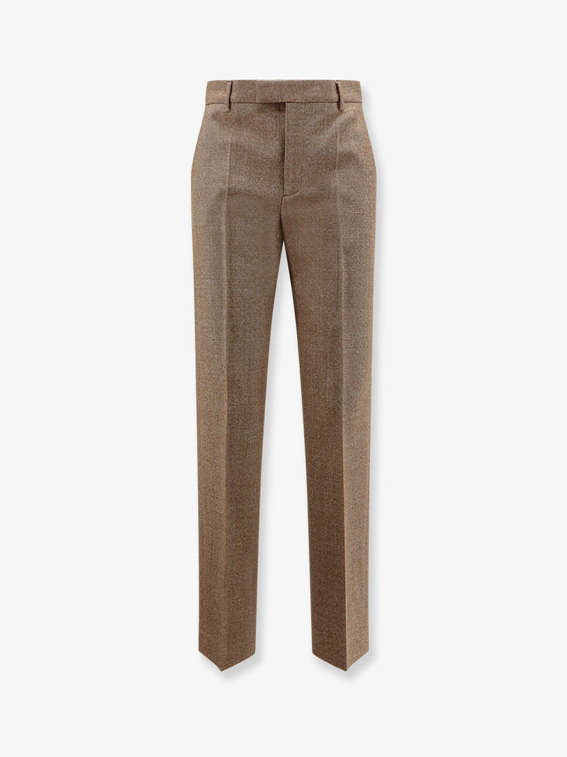 MM6 Maison Margiela Pantalones de lana virgen MM6 Maison Margiela marrones - World Class Fashion