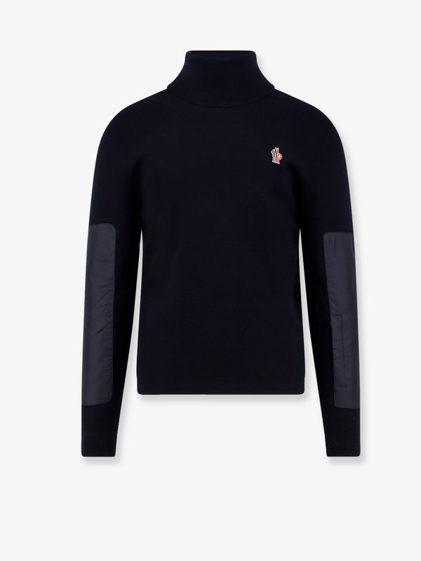 Moncler Grenoble Wool Turtleneck Sweater With Nylon Inserts