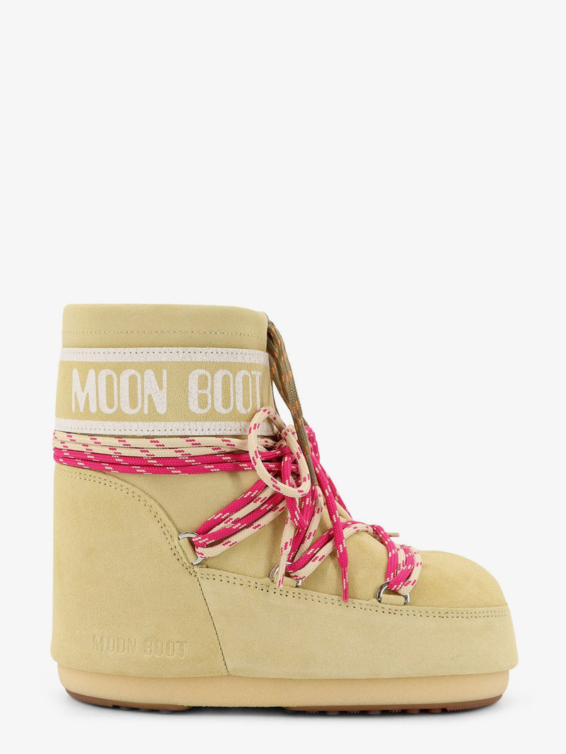 Moon Boot Botas Moon Boot Icon bajas de ante en beige - World Class Fashion