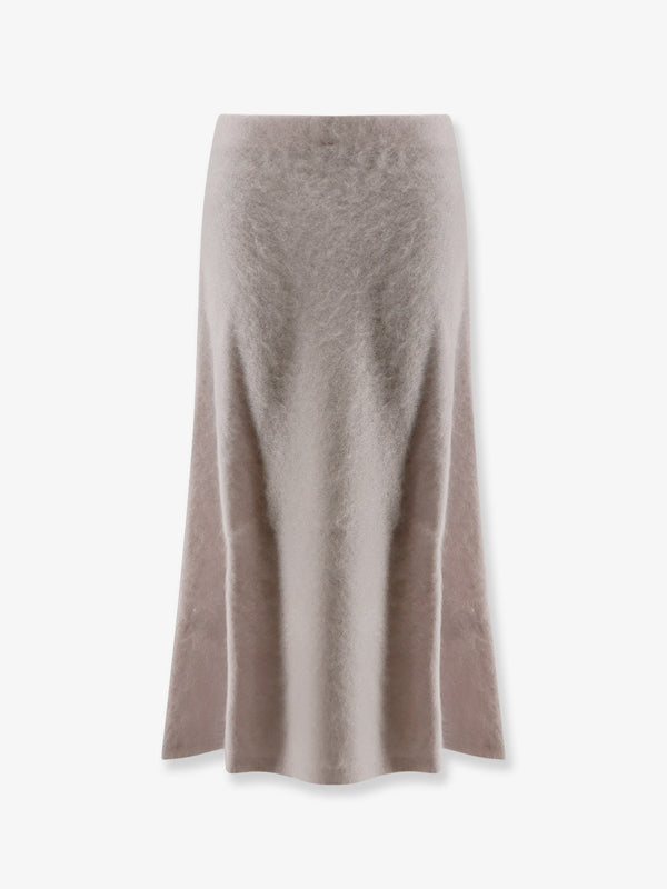 Nude Cashmere Midi Skirt