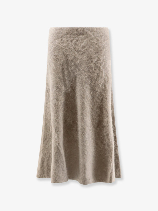 Nude Cashmere Midi Skirt