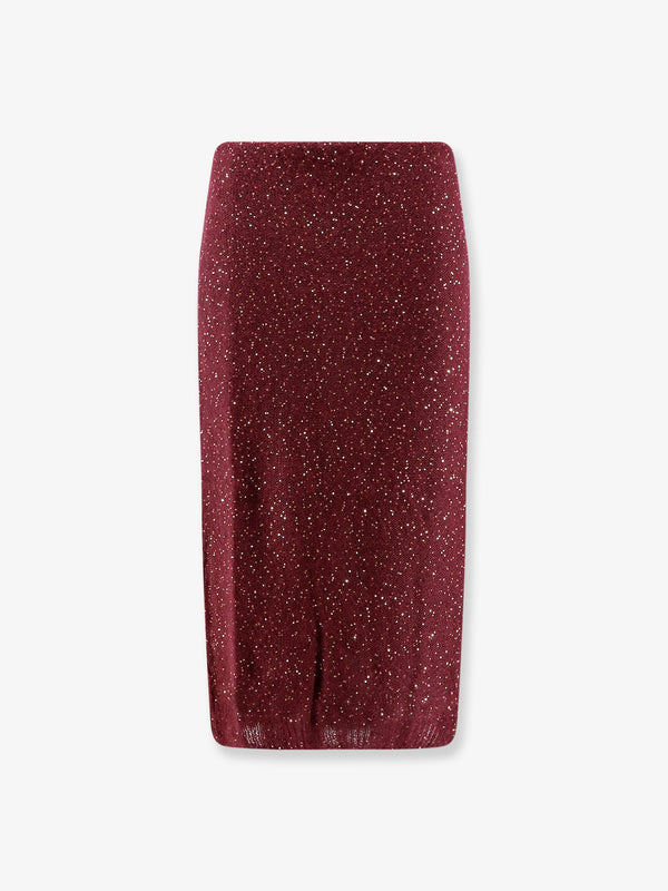 Nude Mohair Blend Skirt
