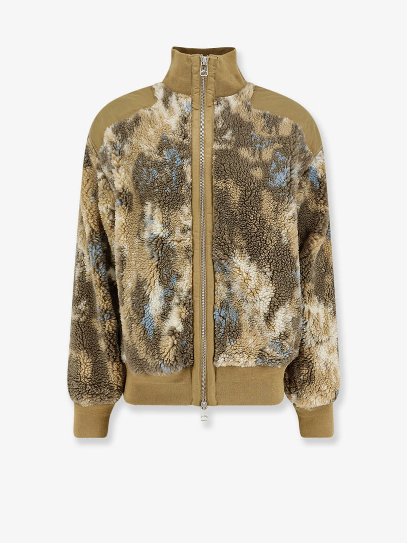 Oamc Peacemaker Oamc Peacemaker Fleece Synthetic Fur Bomber Beige - World Class Fashion