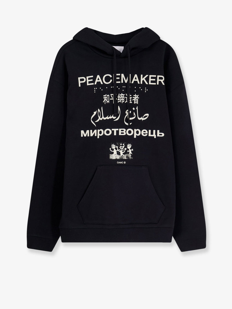 Oamc Peacemaker Sudadera de algodón Oamc Peacemaker negra - World Class Fashion