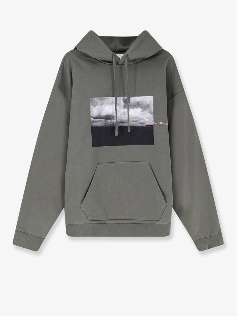Oamc Peacemaker Oamc Peacemaker Sudadera con Capucha Holgada Estampado de Estrellas Verde - World Class Fashion