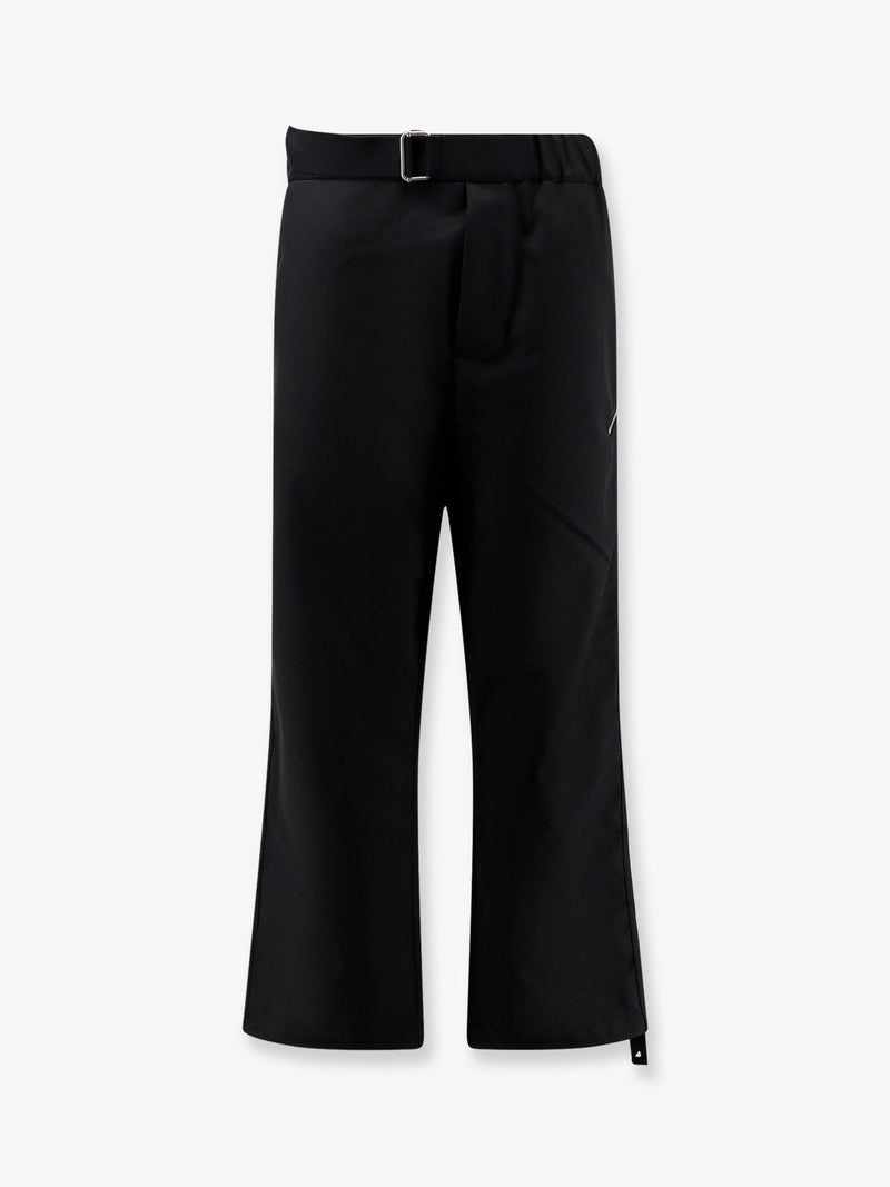 Oamc Peacemaker Oamc Peacemaker Regs Wool Blend Trousers Black - World Class Fashion