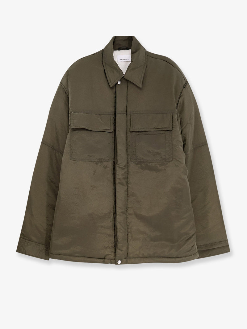 Oamc Peacemaker Oamc Peacemaker Padded Overshirt Nylon Jacket Green - World Class Fashion