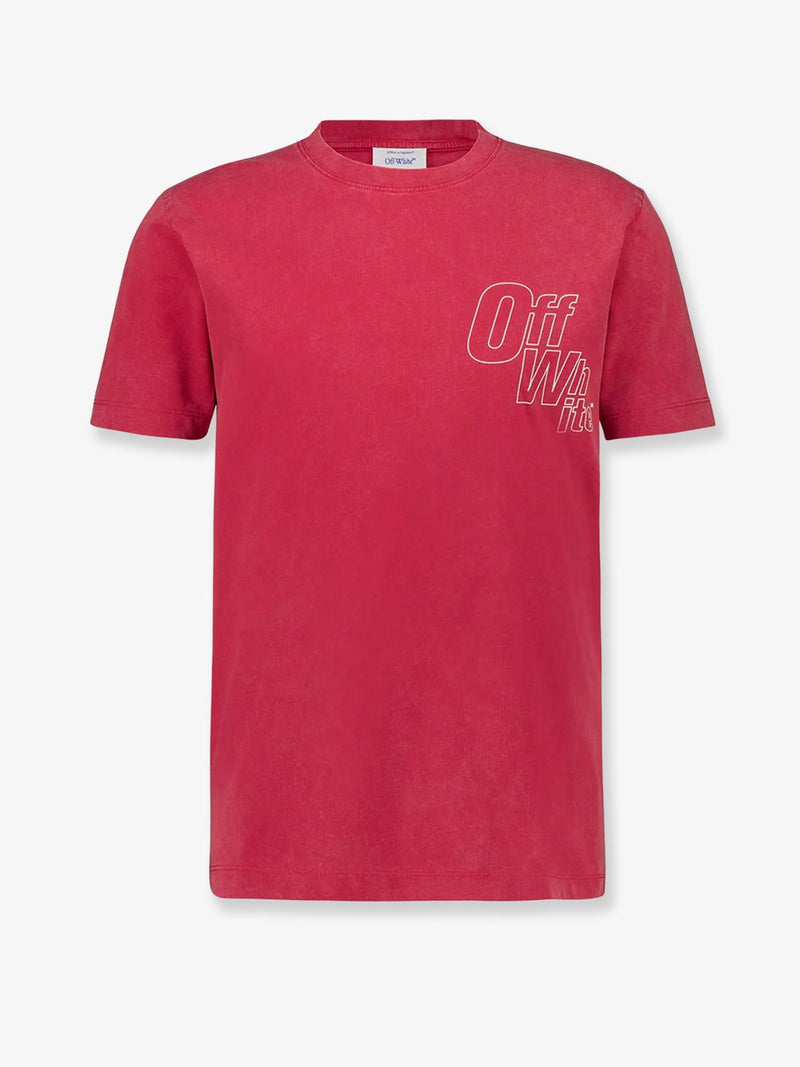 Off-White Off-White Cotton T-Shirt Red Men - World Class Fashion