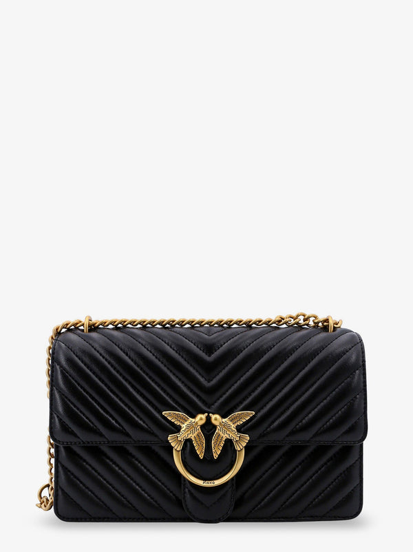 Pinko Love One Matelassé Leather Shoulder Bag