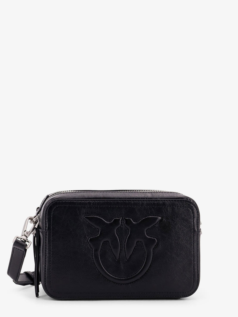 Pinko Pinko Carrie Leather Shoulder Bag Black - World Class Fashion