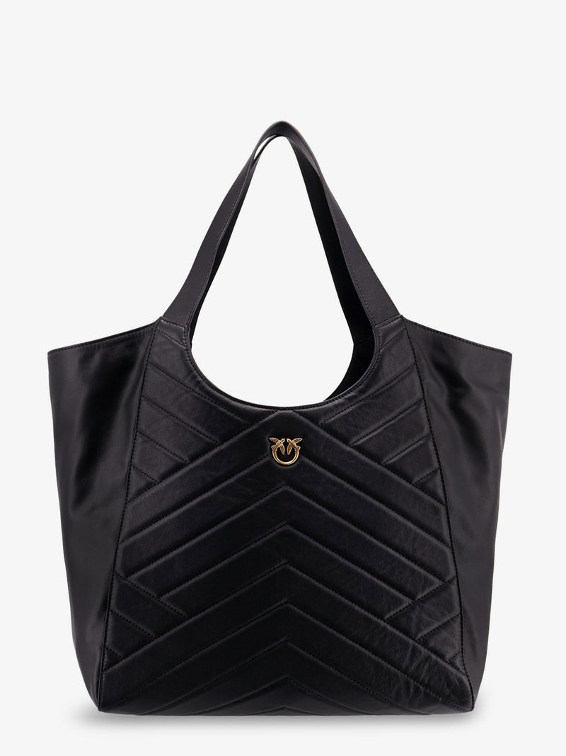 Pinko Pinko Quilted Leather Shoulder Bag Black - World Class Fashion