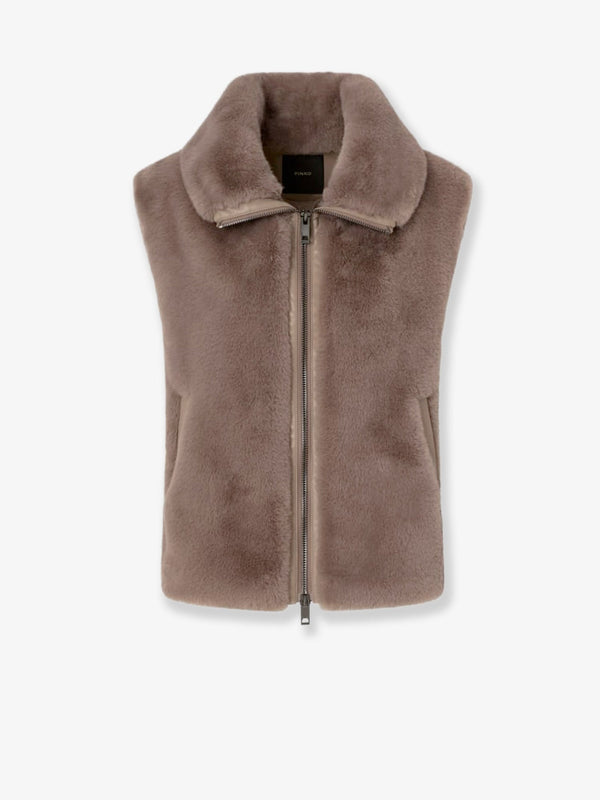 Pinko Deyn Faux Fur Sleeveless Jacket